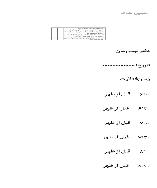 تعیین هدف - نمونه سوم - جزیره کتاب های الکترونیکی